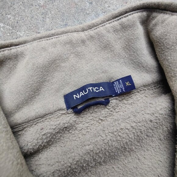 'Nautica' tan quarter zip sweatshirt with kangaroo pocket men's XL - Picture 4 of 4